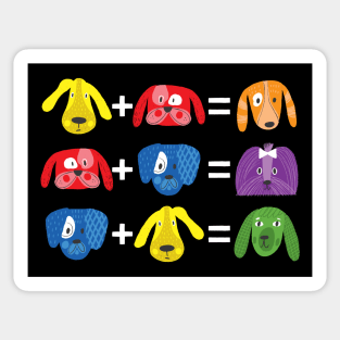 Dog Themed Artist Color Theory for Art Teacher Sticker